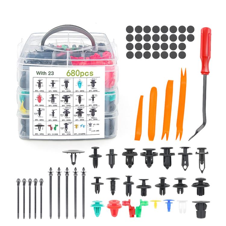 Kit di rimozione dei fermagli di fissaggio per auto, set di fermagli per auto, 680pcs /Set