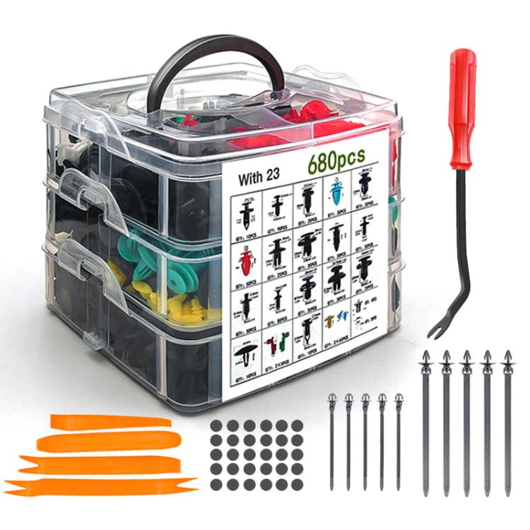 Kit di rimozione dei fermagli di fissaggio per auto, set di fermagli per auto, 680pcs /Set