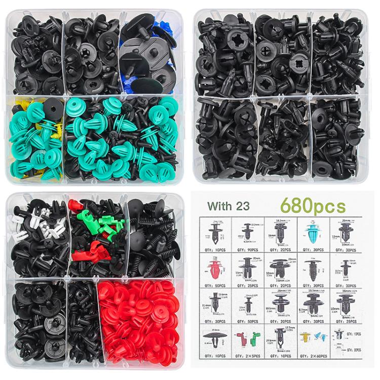 Kit di rimozione dei fermagli di fissaggio per auto, set di fermagli per auto, 680pcs /Set