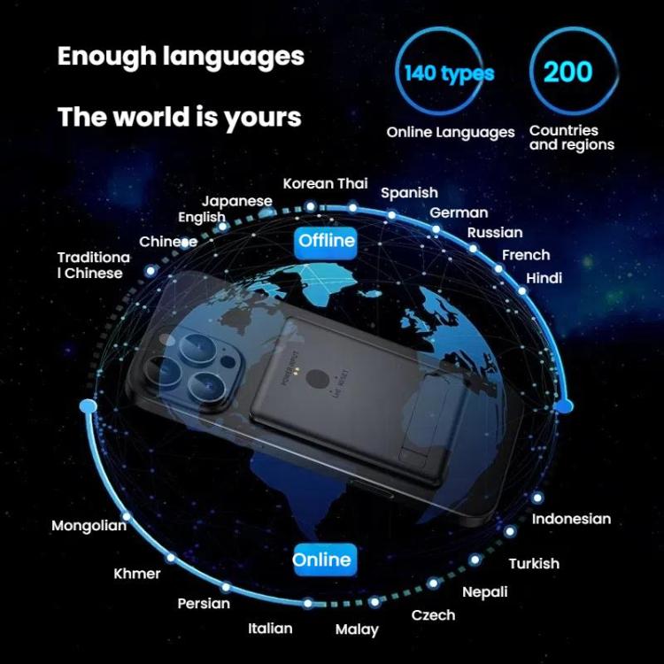 T1 AI Modello Grande Slim Card Traduttore Magnetico Attrezzatura per Trascrizione Audio
