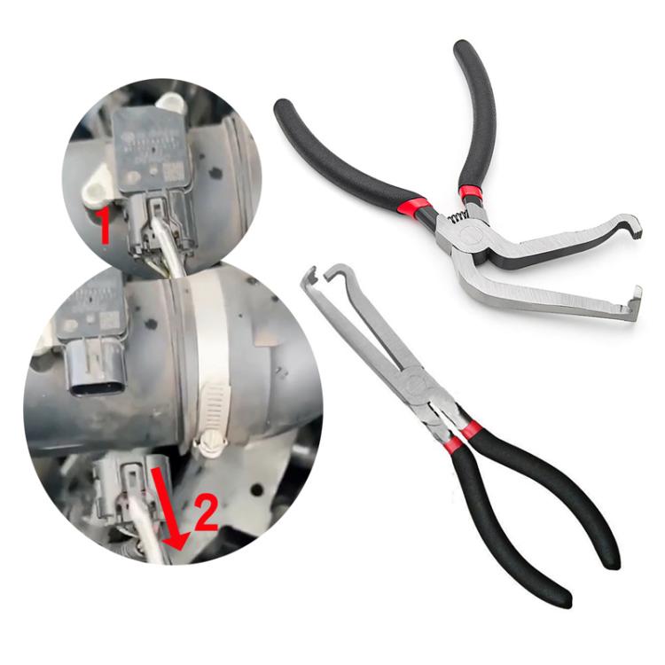 Pinza per scollegare la spina del cablaggio dell'auto, pinza per scollegare la linea del carburante e la linea elettrica, pinza per la rimozione del tubo flessibile, Bent Nozzle, Straight Nozzle