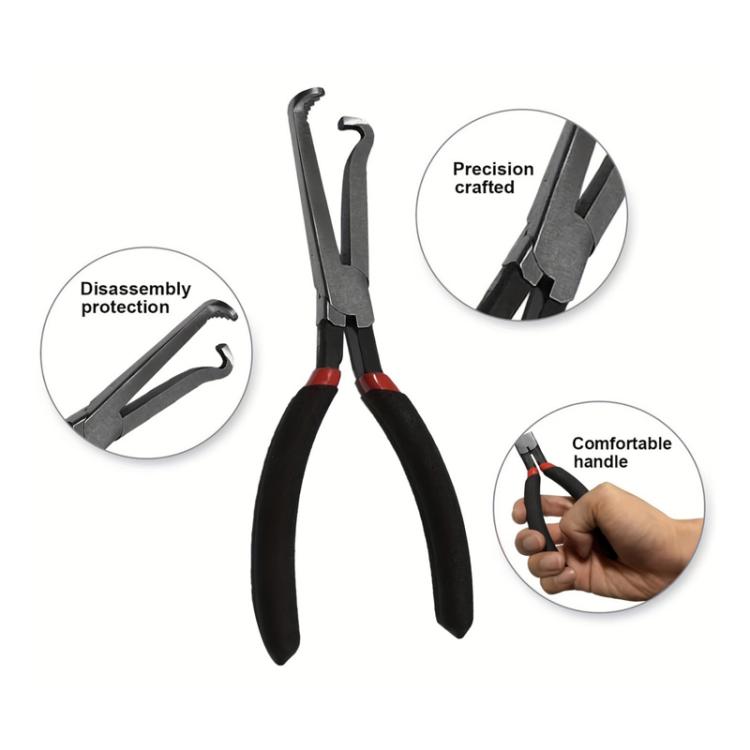 Pinza per scollegare la spina del cablaggio dell'auto, pinza per scollegare la linea del carburante e la linea elettrica, pinza per la rimozione del tubo flessibile, Bent Nozzle, Straight Nozzle