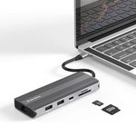 Stazione di docking di rete Gigabit HD multifunzionale di tipo C Blueendless, 10-in-1 DP+HDMI Dual 8K, 10-in-1 Dual HDMI 8K+4K