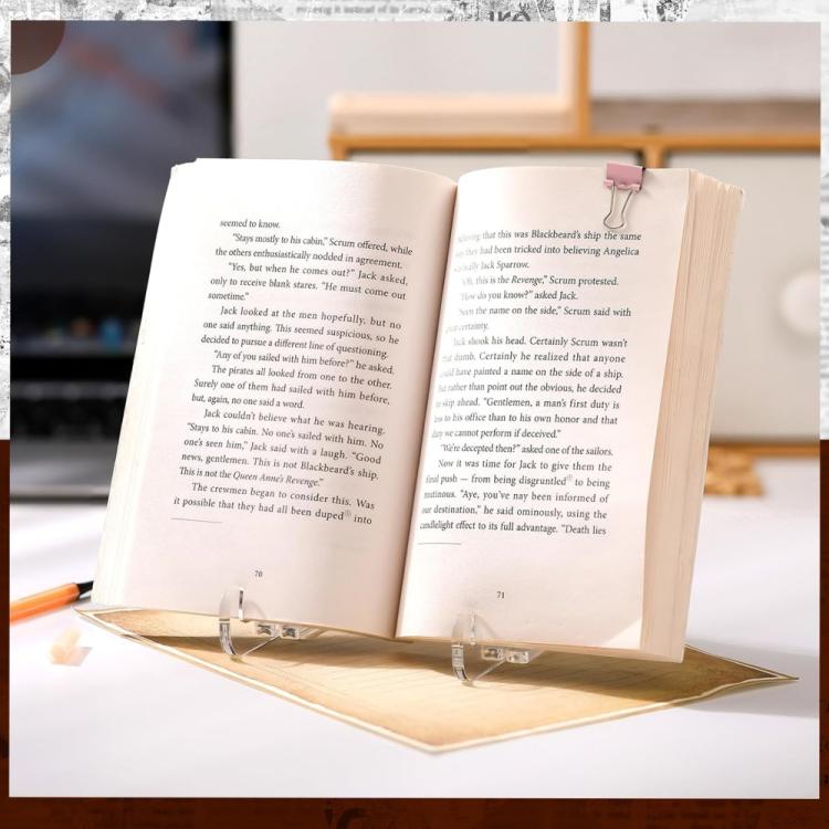 Cornice per foto in acrilico, supporto per libro e piatto, 1set, 2sets