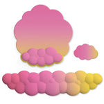 3 pezzi / set tappetino per mouse e tastiera in memory foam in silicone con gradiente nuvoloso, Model 3, Model 5, Model 8, Model 9, Model 10, Model 11, Model 12, Model 13, Model 14, Green, Blue+Yellow, Blue+Gray, Navy Blue+Gray