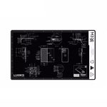 Tappetino isolante termico per banco da lavoro per riparazione computer e telefoni cellulari, tappetino in silicone inodore resistente alle alte temperature, M3 (Black)