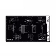 Tappetino isolante termico per banco da lavoro per riparazione computer e telefoni cellulari, tappetino in silicone inodore resistente alle alte temperature, M3 (Black)