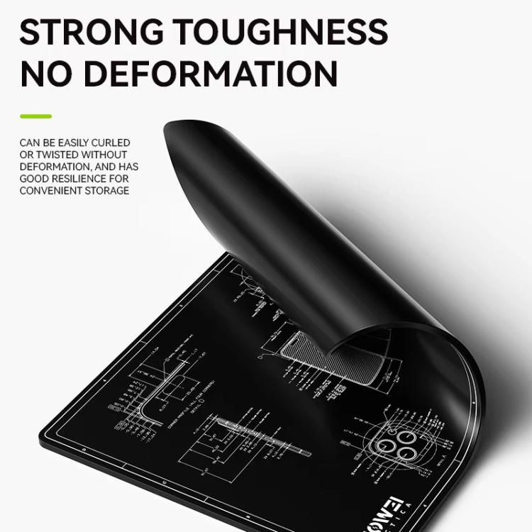 Tappetino isolante termico per banco da lavoro per riparazione computer e telefoni cellulari, tappetino in silicone inodore resistente alle alte temperature, M3 (Black)