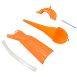 3 pezzi / set per moto Harley imbuto di plastica per deviatore di olio esausto multifunzionale