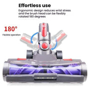 Per aspirapolvere Dyson V7 V8 V10 V11 V15 Spazzola a doppio rullo con trasmissione diretta e luce LED, Double Roller Direct Drive Brush Head