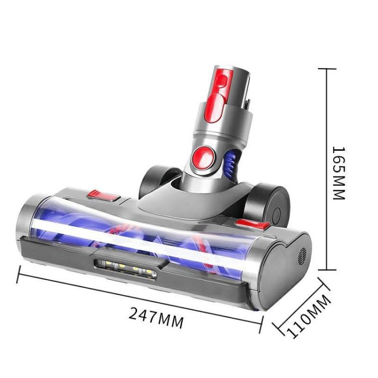 Per aspirapolvere Dyson V7 V8 V10 V11 V15 Spazzola a doppio rullo con trasmissione diretta e luce LED, Double Roller Direct Drive Brush Head