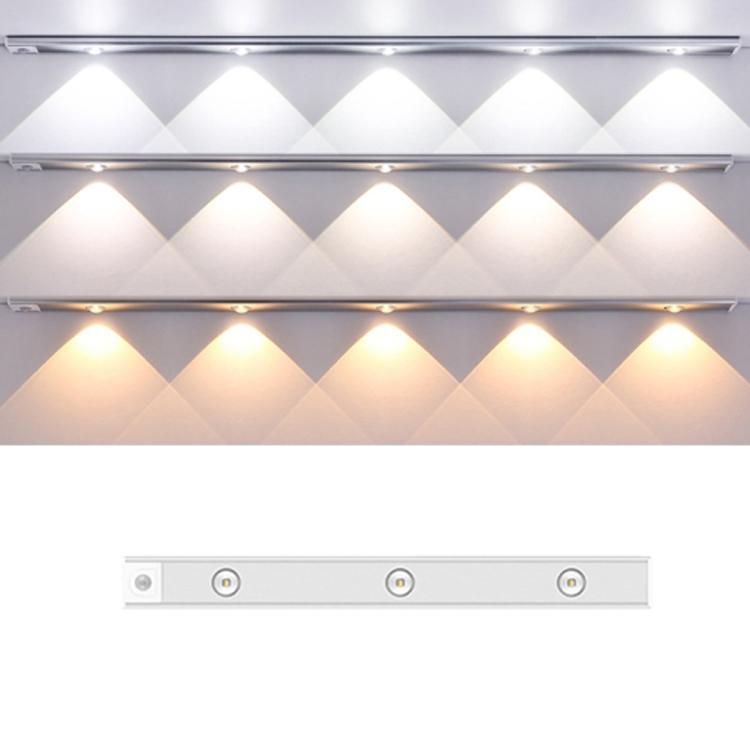 Barra luminosa con sensore di movimento ricaricabile, lampada da armadio con telecomando, 20cm, 30cm, 40cm, 60cm, 80cm