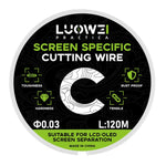 LUOWEI 120M Cell Phone LCD Screen Separation Line High Durezza Taglio Filo diamantato, A 0.02mm, B 0.028mm, C 0.03mm, D 0.035mm