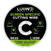 LUOWEI 120M Cell Phone LCD Screen Separation Line High Durezza Taglio Filo diamantato, A 0.02mm, B 0.028mm, C 0.03mm, D 0.035mm