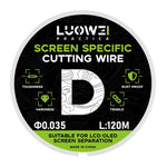 LUOWEI 120M Cell Phone LCD Screen Separation Line High Durezza Taglio Filo diamantato, A 0.02mm, B 0.028mm, C 0.03mm, D 0.035mm