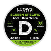 LUOWEI 120M Cell Phone LCD Screen Separation Line High Durezza Taglio Filo diamantato, A 0.02mm, B 0.028mm, C 0.03mm, D 0.035mm