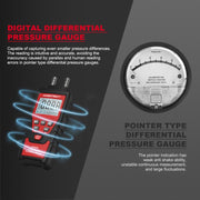 HABOTEST HT636 Misuratore di pressione differenziale ad alta precisione Tester di micropressione digitale, HT636