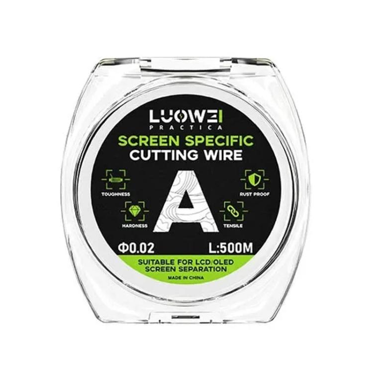 LUOWEI 500M Filo di acciaio per separazione dello schermo del telefono cellulare Filo di taglio, A 0.02mm, B 0.028mm, C 0.03mm, D 0.035mm