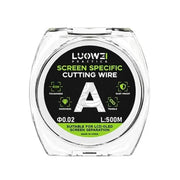 LUOWEI 500M Filo di acciaio per separazione dello schermo del telefono cellulare Filo di taglio, A 0.02mm, B 0.028mm, C 0.03mm, D 0.035mm