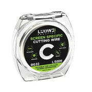 LUOWEI 500M Filo di acciaio per separazione dello schermo del telefono cellulare Filo di taglio, A 0.02mm, B 0.028mm, C 0.03mm, D 0.035mm