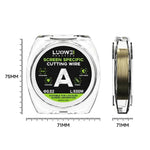 LUOWEI 500M Filo di acciaio per separazione dello schermo del telefono cellulare Filo di taglio, A 0.02mm, B 0.028mm, C 0.03mm, D 0.035mm