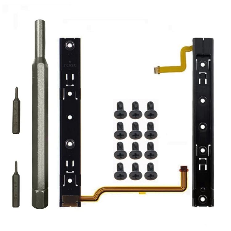 Per Nintendo Switch Console 1 paio di guide scorrevoli con set di strumenti NS parti di riparazione, With Tool Set