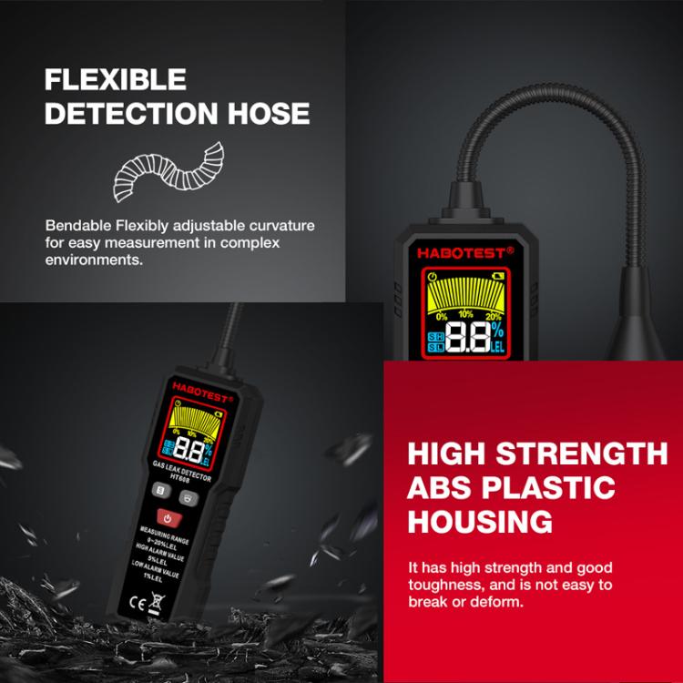 HTBOTEST HT608 Rilevatore di gas combustibile Rilevatore di gas naturale Allarme, HT608