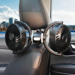 Ventilatore a doppia testa USB per poggiatesta posteriore con motore brushless per auto