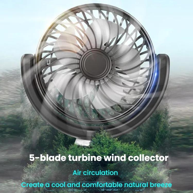 Ventilatore a doppia testa USB per poggiatesta posteriore con motore brushless per auto