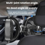 Ventilatore a doppia testa USB per poggiatesta posteriore con motore brushless per auto