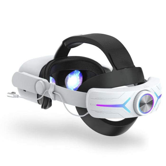 Per Meta Quest 2 VR RGB Head Strap Fascia regolabile Batteria integrata da 8000 mAh, For Meta Quest 2 (Gaming White), For Meta Quest 2 (Gaming Black), For Meta Quest 2 (White)