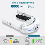 Fascia Meta Quest 2 con batteria integrata 8000 mAh e luce RGB