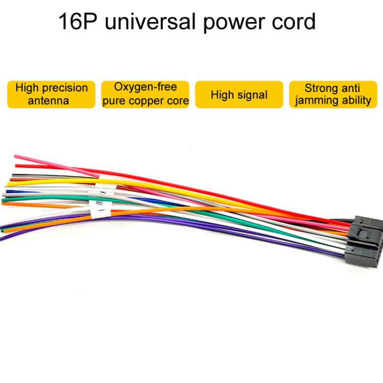 Cavo di navigazione Android Palminfo Cavo audio a 7 teste Cavo di alimentazione a 16 pin Antenna GPS Cavo USB a 4 pin e 6 pin Linea di visualizzazione posteriore, 6pcs / Set