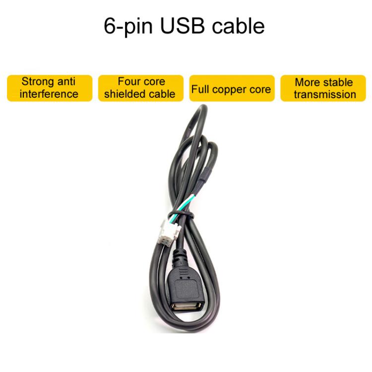 Cavo di navigazione Android Palminfo Cavo audio a 7 teste Cavo di alimentazione a 16 pin Antenna GPS Cavo USB a 4 pin e 6 pin Linea di visualizzazione posteriore, 6pcs / Set
