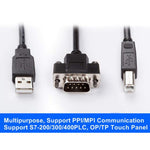 Cavo di programmazione USB-MPI AMSAMOTION per Siemens S7-200/300/400PLC / 6ES7972-0CB20-0XA0, 2.5m, Photoelectric Isolation 4.5m, Electromagnetic Isolation 4.5m