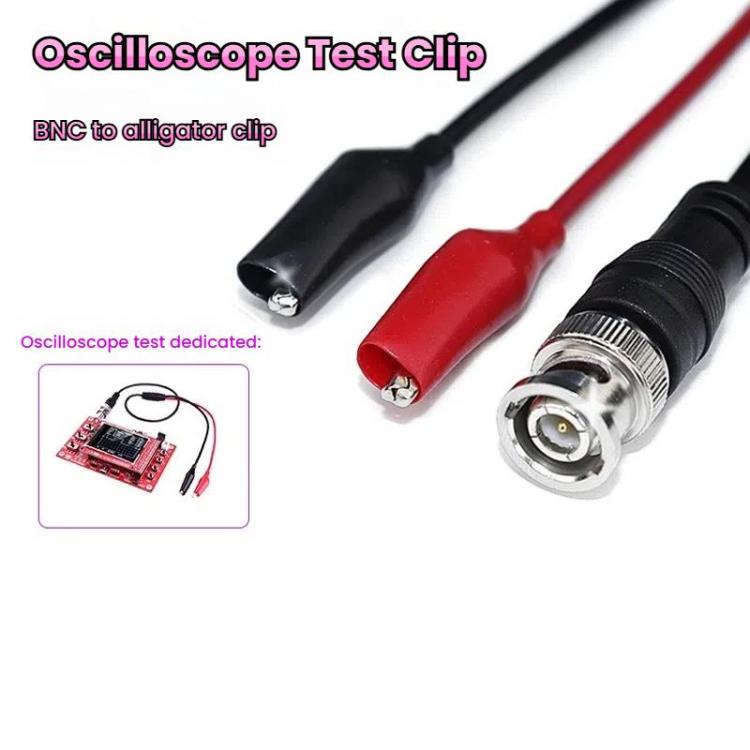 Cavo sonda oscilloscopio BNC maschio con morsetti a coccodrillo