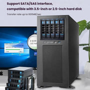 Gabbia per disco rigido hot swap a 5 alloggiamenti 3.5"/2.5" HDD/SSD compatibile per posizione unità ottica 3x5.25"