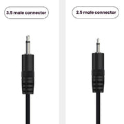 Cavo mono 2 pin AUX Cavo singolo altoparlante Cavo di alimentazione audio Cavo audio, lunghezza: 25 cm, 2.5mm Male, 2.5mm Female, 3.5mm Male, 3.5mm Female