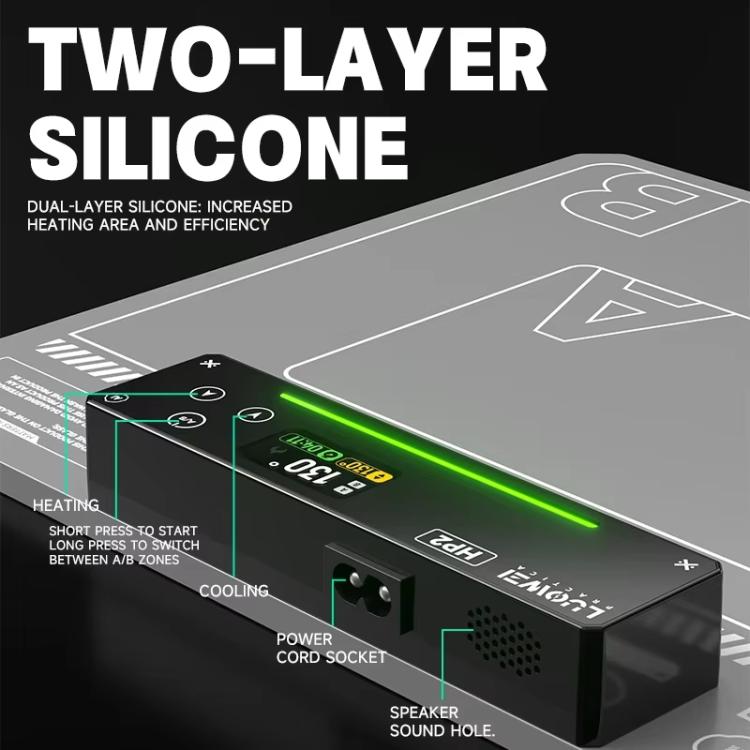 LUOWEI HP2 Schermo Riscaldamento Tavolo Temperatura Costante Schermo Rimozione Treasure Phone Tablet Schermo Sostituzione Rimozione Riscaldamento Separazione, EU Plug, US Plug