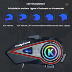 Kuqibao K23S Auricolari Bluetooth per Casco Moto con Interfono 10