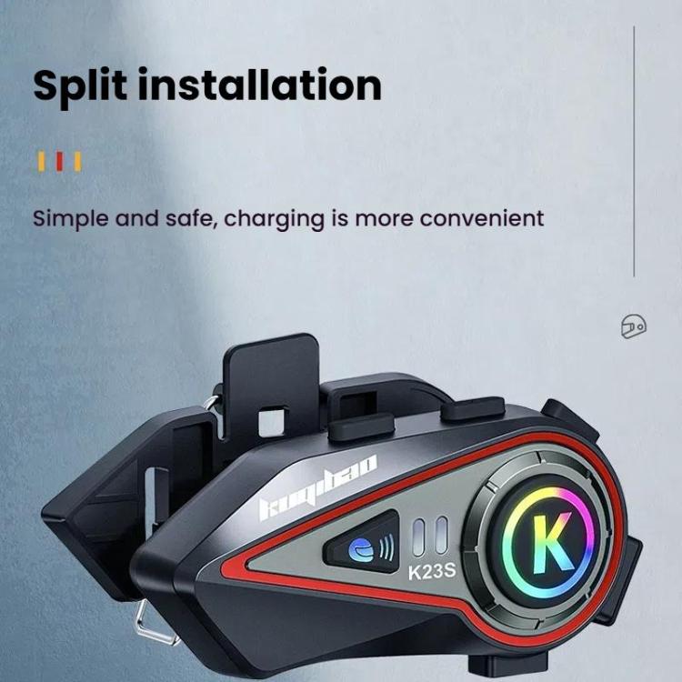 Kuqibao K23S Auricolari Bluetooth per Casco Moto con Interfono 10