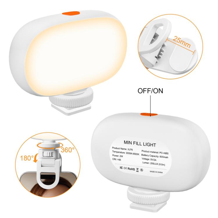 Lampada LED portatile con clip per smartphone