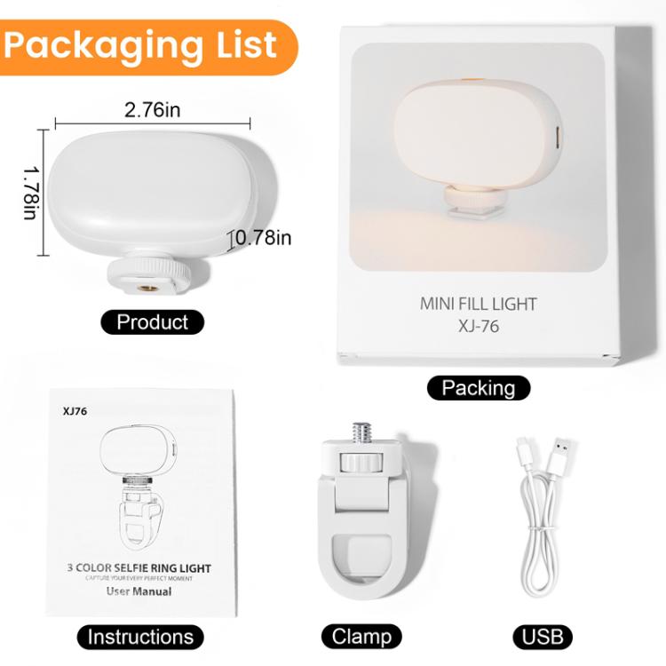 Lampada LED portatile con clip per smartphone