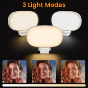 Lampada LED portatile per smartphone con clip e luce regolabile
