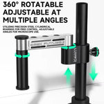 Supporto per microscopio da 32 mm con braccio oscillante in metallo, universale per sollevamento e impilamento a 360 gradi, fisso per riparazione e ispezione., GK01