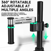 32mm Microscope Swing Arm Metal Universal Lifting and Stacking 360 Degree Single Arm Fixed Repair and Inspection Stand, GK01