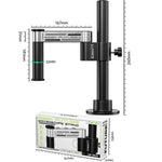 Supporto per microscopio da 32 mm con braccio oscillante in metallo, universale per sollevamento e impilamento a 360 gradi, fisso per riparazione e ispezione., GK01