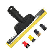 For Karcher SC2 / SC3 / SC4 / SC5 / CTK10 / CTK20 Steam Cleaner Glass Mirror Cleaning Nozzle Wiper Accessories 2.863-025.0, 1 Scraper+2 Covers, 1 Scraper+2 Covers+4 Brushes, Single Scraper