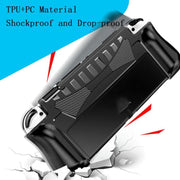 Cover protettiva in TPU per console Switch OLED, con guscio integrato e 2 slot per schede di gioco.