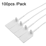100 pezzi/confezione Sigilli di sicurezza in plastica con perline Sigilli di sicurezza per contenitori Attrezzature antincendio Fascette in nylon Etichette a scatto Cartelli